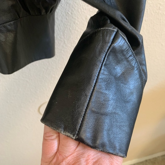 Moto Vintage John Michael Black Leather Jacket 🌴 - Picture 8 of 14